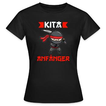 Kita Anfänger Ninja Kita-Anfang Geschenk - Frauen T-Shirt - Schwarz - Vorne - AI Model Female 172 dark (172cm)