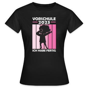 Vorschule 2023 Dabbing Vorschüler Geschenk - Frauen T-Shirt - Schwarz - Vorne - AI Model Female 172 dark (172cm)