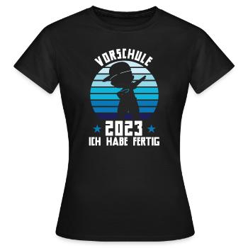 Vorschule 2023 Dabbing Vorschüler Geschenk - Frauen T-Shirt - Schwarz - Vorne - AI Model Female 172 dark (172cm)