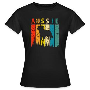 aussie retro design aussie Geschenk - Frauen T-Shirt - Schwarz - Vorne - AI Model Female 172 dark (172cm)
