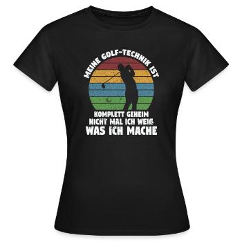 Golfspieler Sport Golfspieler Geschenk - Frauen T-Shirt - Schwarz - Vorne - AI Model Female 172 dark (172cm)