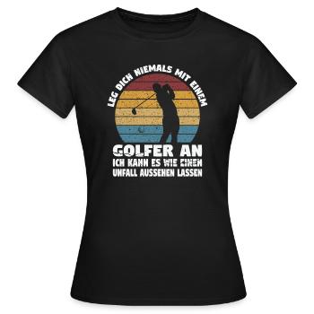Golfspieler Sport Golfspieler Geschenk - Frauen T-Shirt - Schwarz - Vorne - AI Model Female 172 dark (172cm)