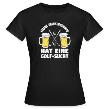 Golfspieler Bier Golfspieler Geschenk - Frauen T-Shirt - Schwarz - Vorne - AI Model Female 172 dark (172cm)
