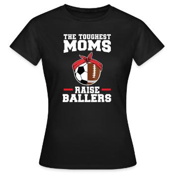 baller fussball baller Geschenk - Frauen T-Shirt - Schwarz - Vorne - AI Model Female 172 dark (172cm)
