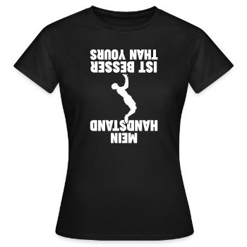 Handstand Turnerin Handstände Geschenk - Frauen T-Shirt - Schwarz - Vorne - AI Model Female 172 dark (172cm)