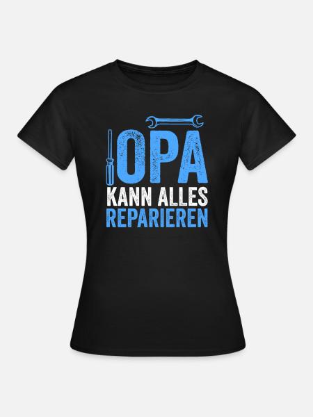 Opa Großvater Großeltern Geschenk - Frauen T-Shirt - Schwarz