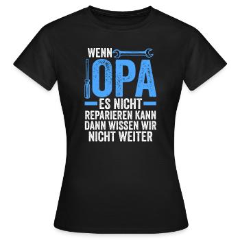 Opa Großvater Großvater Geschenk - Frauen T-Shirt - Schwarz - Vorne - AI Model Female 172 dark (172cm)