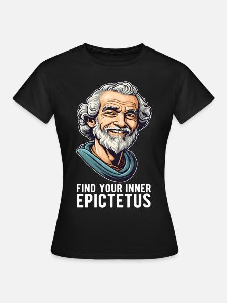Epictetus Epiktet Stoizismus Philosoph Stoiker - Dame-T-shirt - sort