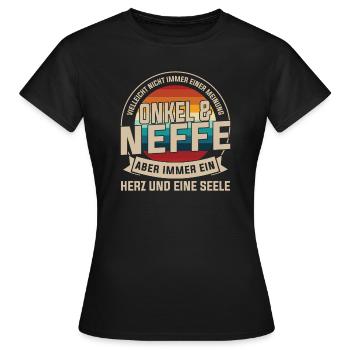 Onkel & Neffe Familie Neffe Geschenk - Frauen T-Shirt - Schwarz - Vorne - AI Model Female 172 dark (172cm)