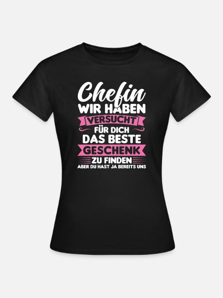 Chef Chefin Geschenk - Frauen T-Shirt - Schwarz