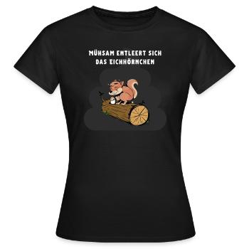 Mühsam entleert sich... - Frauen T-Shirt - Schwarz - Vorne - AI Model Female 172 dark (172cm)