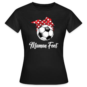 Maman Foot - T-shirt Femme - noir - Devant - AI Model Female 172 dark (172cm)