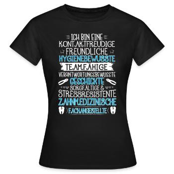 Dental Assistant Dental Assistant - Women's T-Shirt - black - Front - AI Model Female 172 dark (172cm)
