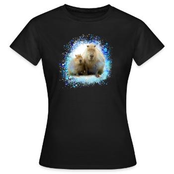 capybara,schwein,graffiti,wasserschwein,duo - Frauen T-Shirt - Schwarz - Vorne - AI Model Female 172 dark (172cm)