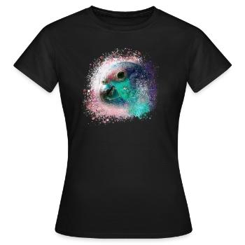 perroquet, ara, aquarelle oiseau, graffiti, coloré - T-shirt Femme - noir - Devant - AI Model Female 172 dark (172cm)