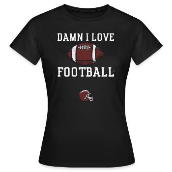 j’aime le football - Football - T-shirt Femme - noir - Devant - AI Model Female 172 dark (172cm)