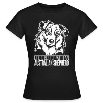 Les chiens de berger australiens disent les saules australiens - T-shirt Femme - noir - Devant - AI Model Female 172 dark (172cm)