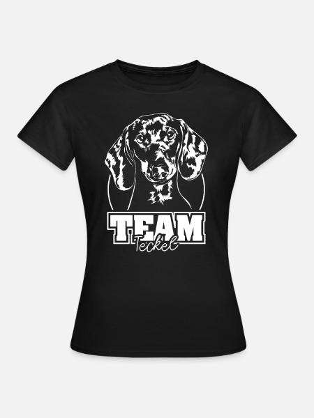 TEAM Teckel Hund Hunde Wilsigns - Frauen T-Shirt - Schwarz
