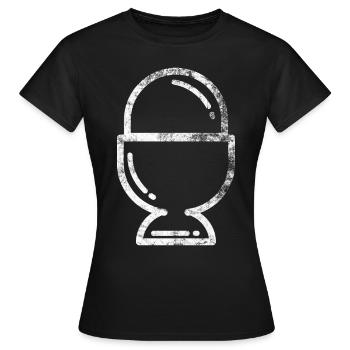 Ei - Frauen T-Shirt - Schwarz - Vorne - AI Model Female 172 dark (172cm)