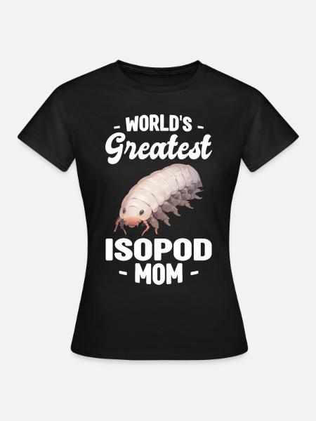 Isopoden Geschenk | Kellerasseln Asseln Mauerassel - Frauen T-Shirt - Schwarz