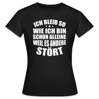 Selbstbewusster Humor - Frauen T-Shirt - Schwarz - Vorne - AI Model Female 172 dark (172cm)