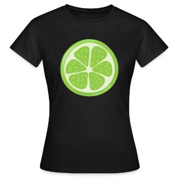 Limette Kostüm Faschingskostüm Fasching Limetten - Frauen T-Shirt - Schwarz - Vorne - AI Model Female 172 dark (172cm)