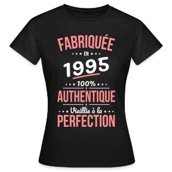 30th Anniversary - Made in 1995 - Women's T-Shirt - black - Front - AI Model Female 172 dark (172cm)