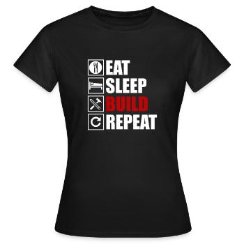 Menuisiers & menuisiers - T-shirt Femme - noir - Devant - AI Model Female 172 dark (172cm)