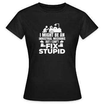 Industrial mechanic saying - Women's T-Shirt - black - Front - AI Model Female 172 dark (172cm)