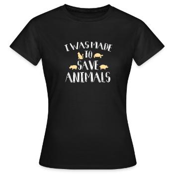Défenseurs des animaux - T-shirt Femme - noir - Devant - AI Model Female 172 dark (172cm)