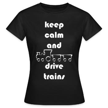 Train train train conducteurs de train - T-shirt Femme - noir - Devant - AI Model Female 172 dark (172cm)