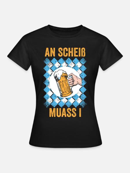 Trachten München Dirndl - Frauen T-Shirt - Schwarz