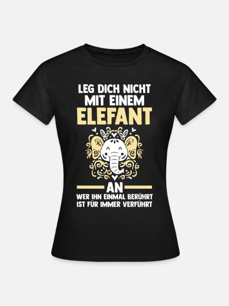 Elefant Elefanten - Frauen T-Shirt - Schwarz
