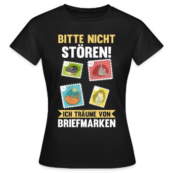 Philatelie Briefmarkensammlung Briefmarkensammler - Frauen T-Shirt - Schwarz - Vorne - AI Model Female 172 dark (172cm)