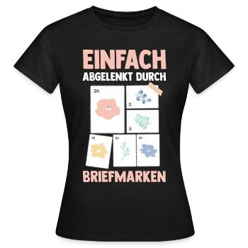 Philatelie Briefmarkensammlung Briefmarkensammler - Frauen T-Shirt - Schwarz - Vorne - AI Model Female 172 dark (172cm)