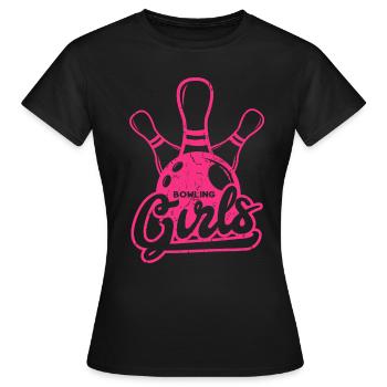 Bowling Girls - T-shirt Femme - noir - Devant - AI Model Female 172 dark (172cm)