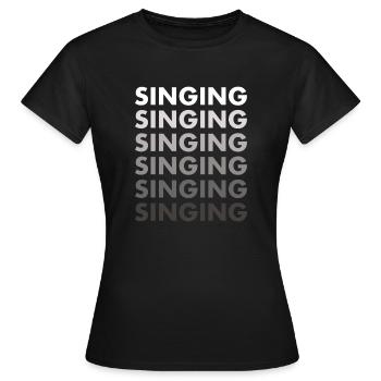 Chanteur Chant - T-shirt Femme - noir - Devant - AI Model Female 172 dark (172cm)