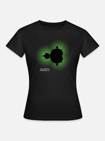 Apfelmännchen Fraktal - Frauen T-Shirt - Schwarz