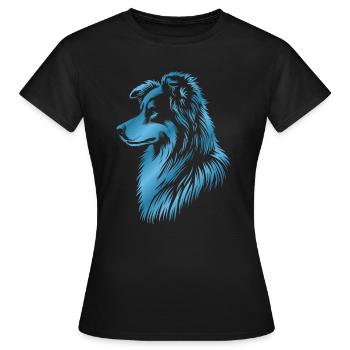 Chien de troupeau bleu - T-shirt Femme - noir - Devant - AI Model Female 172 dark (172cm)