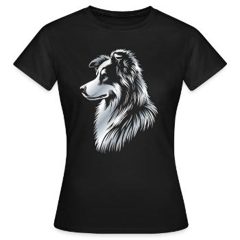 Herding dog silver - Women's T-Shirt - black - Front - AI Model Female 172 dark (172cm)