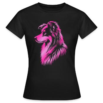 Chien de troupeau rose - T-shirt Femme - noir - Devant - AI Model Female 172 dark (172cm)