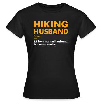 Hiker Husband Definition Hiking - Frauen T-Shirt - Schwarz - Vorne - AI Model Female 172 dark (172cm)