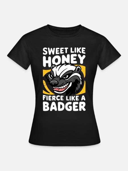Dachs Honigdachs Tier - Frauen T-Shirt - Schwarz