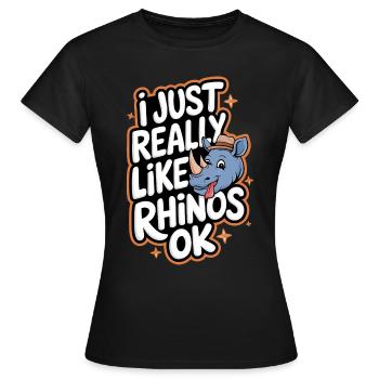 Rhinocéros Rhinocéros - T-shirt Femme - noir - Devant - AI Model Female 172 dark (172cm)