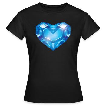 Valentine's day heart - Women's T-Shirt - black - Front - AI Model Female 172 dark (172cm)