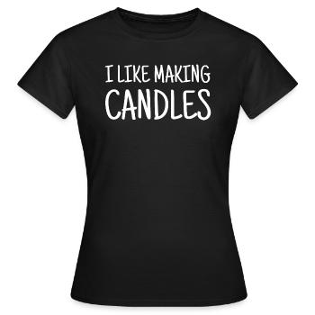 Bougies de fabrication de bougies - T-shirt Femme - noir - Devant - AI Model Female 172 dark (172cm)