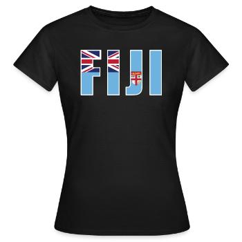 Fiji Rugby - Frauen T-Shirt - Schwarz - Vorne - AI Model Female 172 dark (172cm)