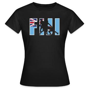 Fiji Rugby - Frauen T-Shirt - Schwarz - Vorne - AI Model Female 172 dark (172cm)