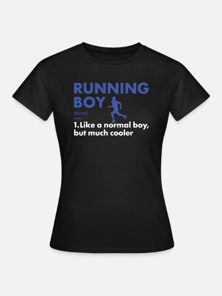 Sport Boy Running - Frauen T-Shirt - Schwarz