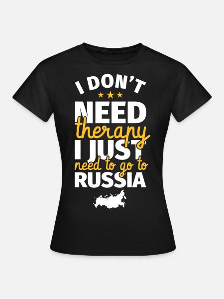 Russie Russie maison Russie amoureux cadeau - T-shirt Femme - noir